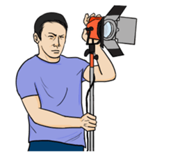 Japanese TV crew sticker sticker #10983026