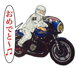 Actual vehicle number cafe racer 70,s sticker #10983195