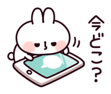 Communication rice cake rabbit sticker #10983305