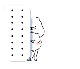 The white and cute bear - with baloon - sticker #10983352