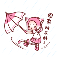 Pink Ling Cat sticker #10985479