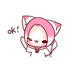 Pink Ling Cat sticker #10985486