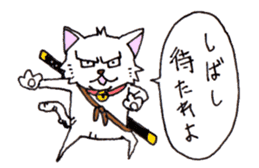 Bad cat with eyes -Samurai language- sticker #10986362