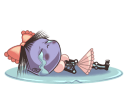 A Lovely Teenager Cartoon Girl sticker #10986790