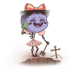 A Lovely Teenager Cartoon Girl sticker #10986810