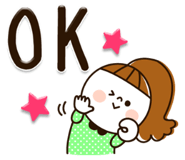 Available plump character girl sticker #10987865