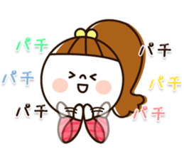 Available plump character girl sticker #10987869