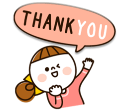 Available plump character girl sticker #10987875