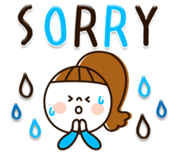 Available plump character girl sticker #10987879