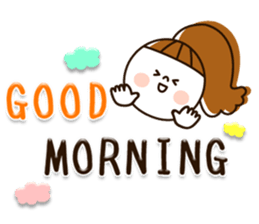 Available plump character girl sticker #10987882