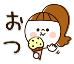 Available plump character girl sticker #10987891