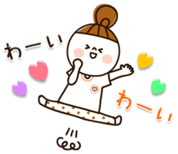 Available plump character girl sticker #10987896