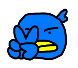 BlueBird with a Yellow beak 4 <Simple> sticker #10988384