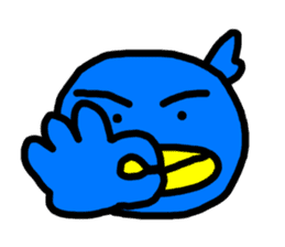 BlueBird with a Yellow beak 4 <Simple> sticker #10988385