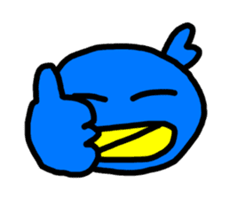 BlueBird with a Yellow beak 4 <Simple> sticker #10988386