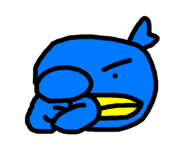 BlueBird with a Yellow beak 4 <Simple> sticker #10988390