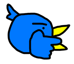 BlueBird with a Yellow beak 4 <Simple> sticker #10988391