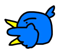 BlueBird with a Yellow beak 4 <Simple> sticker #10988392