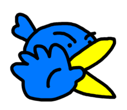 BlueBird with a Yellow beak 4 <Simple> sticker #10988395