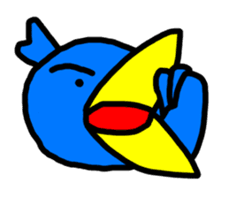 BlueBird with a Yellow beak 4 <Simple> sticker #10988396