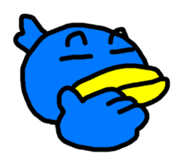 BlueBird with a Yellow beak 4 <Simple> sticker #10988398