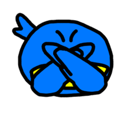 BlueBird with a Yellow beak 4 <Simple> sticker #10988405