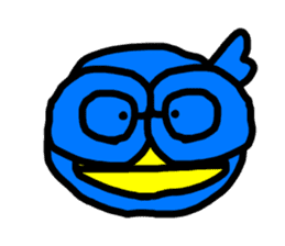 BlueBird with a Yellow beak 4 <Simple> sticker #10988406