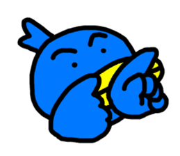 BlueBird with a Yellow beak 4 <Simple> sticker #10988408