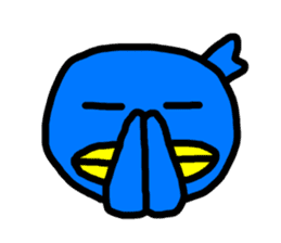 BlueBird with a Yellow beak 4 <Simple> sticker #10988409