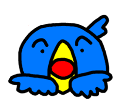 BlueBird with a Yellow beak 4 <Simple> sticker #10988411