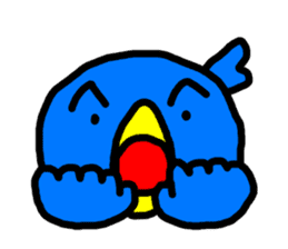 BlueBird with a Yellow beak 4 <Simple> sticker #10988416