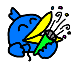 BlueBird with a Yellow beak 4 <Simple> sticker #10988417