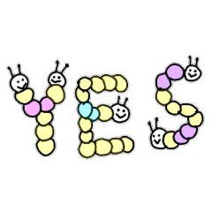 Pastel color green caterpillar2