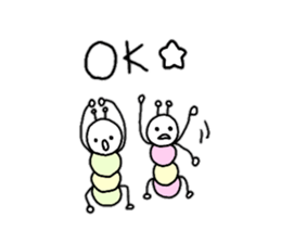 Pastel color green caterpillar2 sticker #10988424