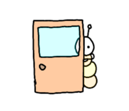 Pastel color green caterpillar2 sticker #10988428