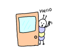 Pastel color green caterpillar2 sticker #10988429