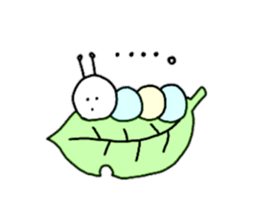 Pastel color green caterpillar2 sticker #10988431