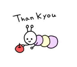 Pastel color green caterpillar2 sticker #10988439