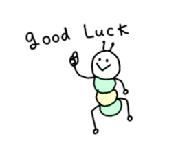 Pastel color green caterpillar2 sticker #10988440