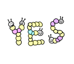 Pastel color green caterpillar2 sticker #10988441