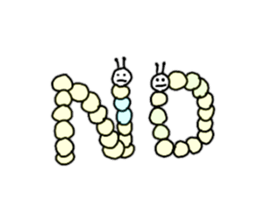 Pastel color green caterpillar2 sticker #10988442