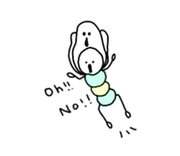 Pastel color green caterpillar2 sticker #10988443