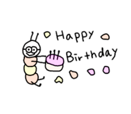 Pastel color green caterpillar2 sticker #10988444