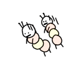 Pastel color green caterpillar2 sticker #10988449