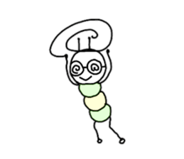 Pastel color green caterpillar2 sticker #10988450