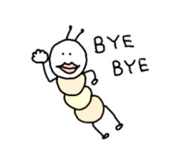 Pastel color green caterpillar2 sticker #10988455
