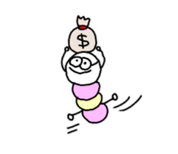 Pastel color green caterpillar2 sticker #10988456