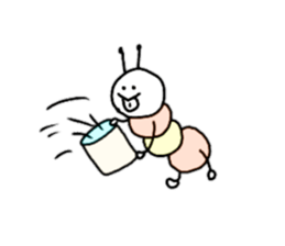 Pastel color green caterpillar2 sticker #10988457