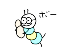 Pastel color green caterpillar2 sticker #10988463