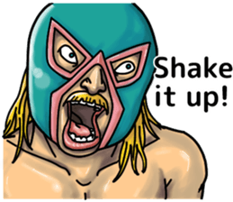 Funny pro wrestling sticker #10988493